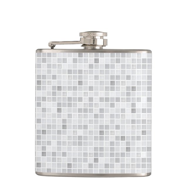 Gray Tiles Pattern Flask (Front)