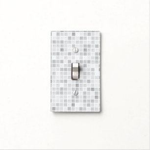 Gray Tiles Pattern Light Switch Cover