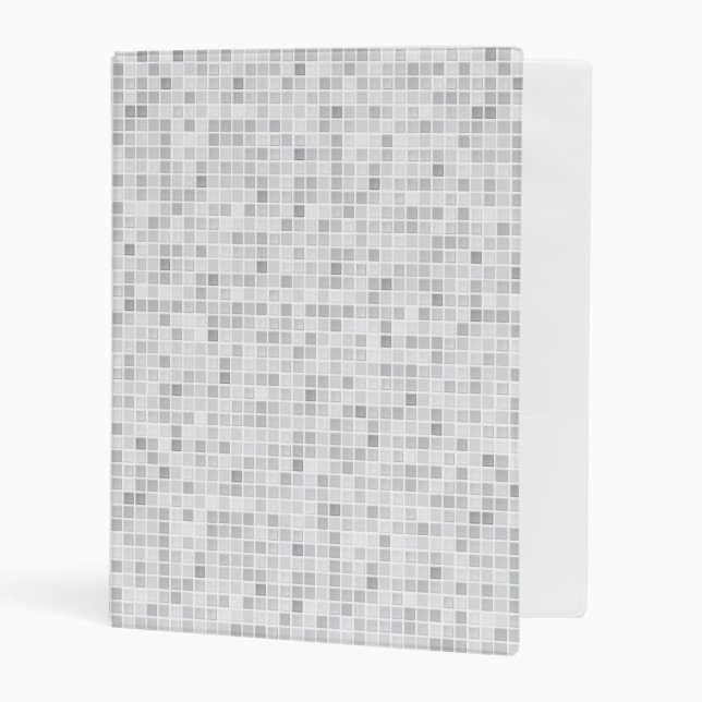 Gray Tiles Pattern Mini Binder (Front/Inside)