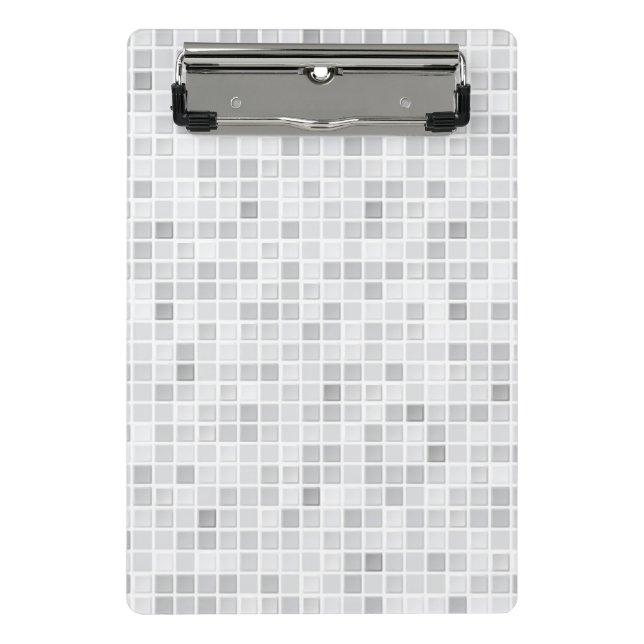 Gray Tiles Pattern Mini Clipboard (Front)