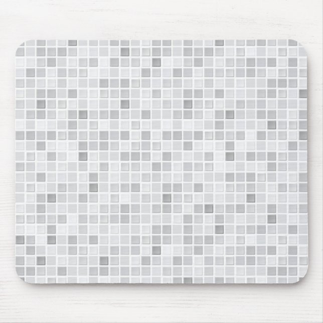 Gray Tiles Pattern Mouse Pad (Front)