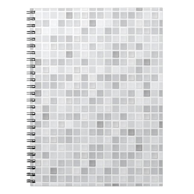 Gray Tiles Pattern Notebook (Front)
