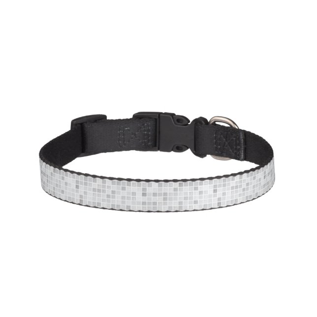 Gray Tiles Pattern Pet Collar (Front)
