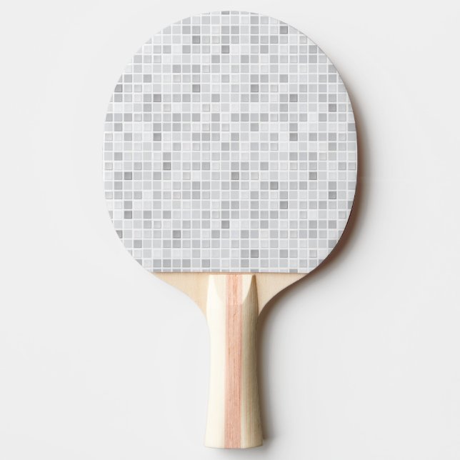 Gray Tiles Pattern Ping-Pong Paddle (Front)