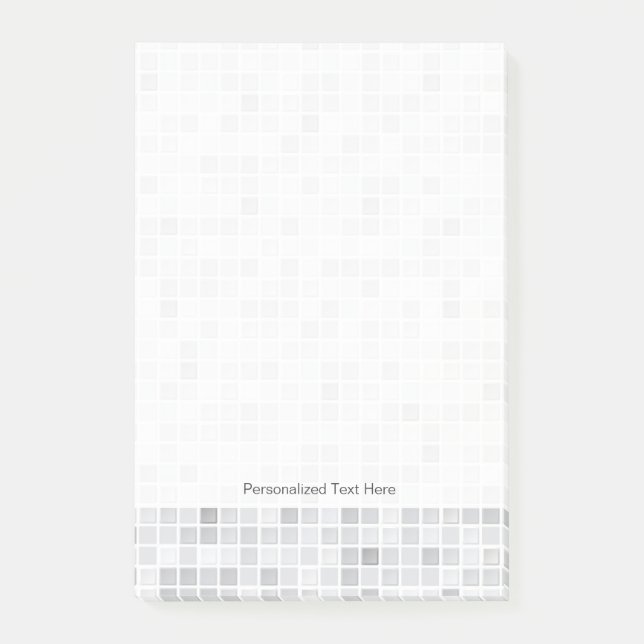 Gray Tiles Pattern Post-it Notes (Front)