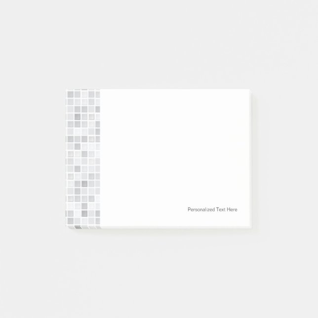 Gray Tiles Pattern Post-it Notes (Front)