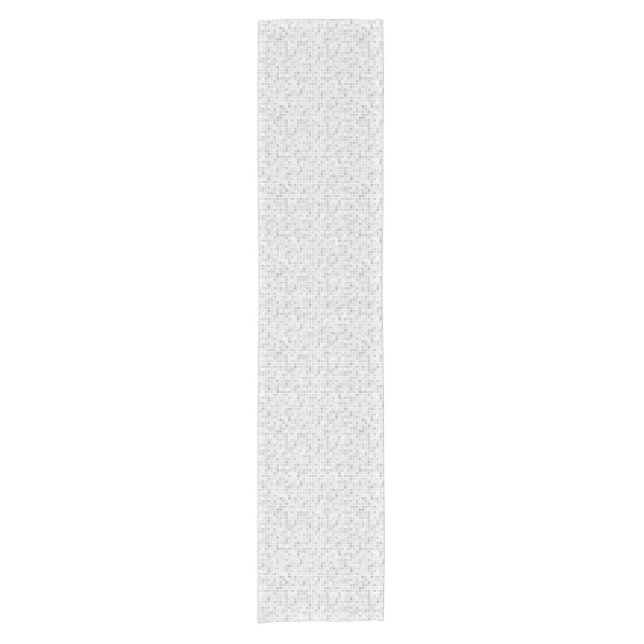 Gray Tiles Pattern Short Table Runner (Front)