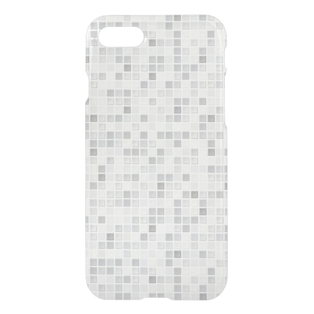 Gray Tiles Pattern Uncommon iPhone Case (Back)