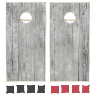 Gray Timber Cornhole Set