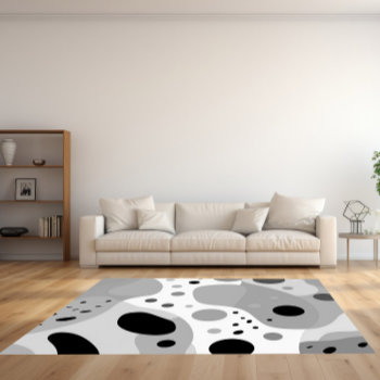 Gray Tones Playful Organic Shapes Background Rug by artOnWear at Zazzle