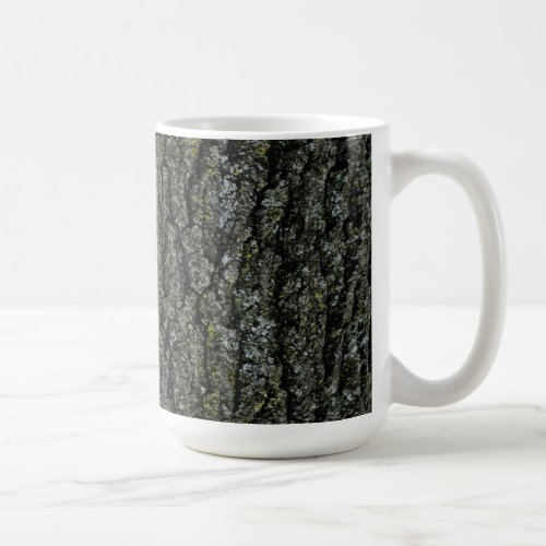 Gray Tones Rustic Wood Bark Print Coffee Mug