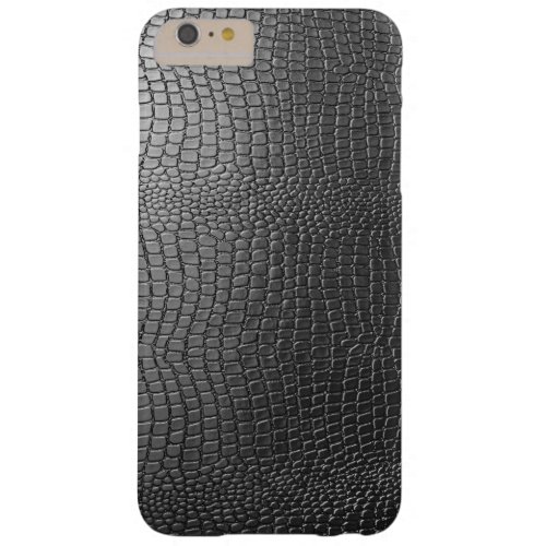 Gray Tones Snakeskin Faux Leather Pattern Look Barely There iPhone 6 Plus Case