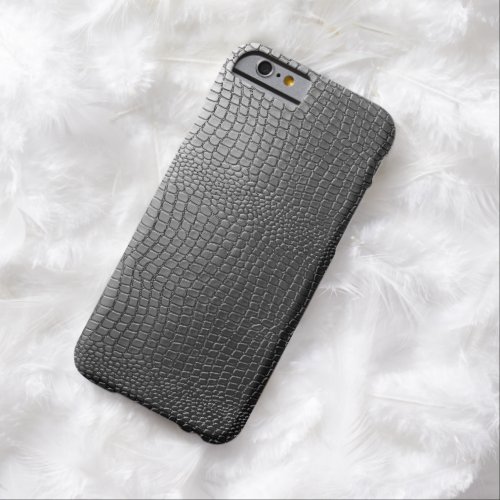 Gray Tones Snakeskin Faux Leather Pattern Look Barely There iPhone 6 Case