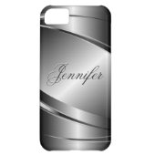 Gray Tones Stainless Steel Metalli Look- Monogram Case-Mate iPhone Case (Back)