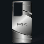 Gray Tones Stainless Steel Metalli Look- Monogram Samsung Galaxy S21 Ultra Case<br><div class="desc">Image of a gray tones metallic stainless steel look,  metallic texture. Custom and optional monogram. Design is available on other products and can be requested on any product we offer at Zazzle.</div>