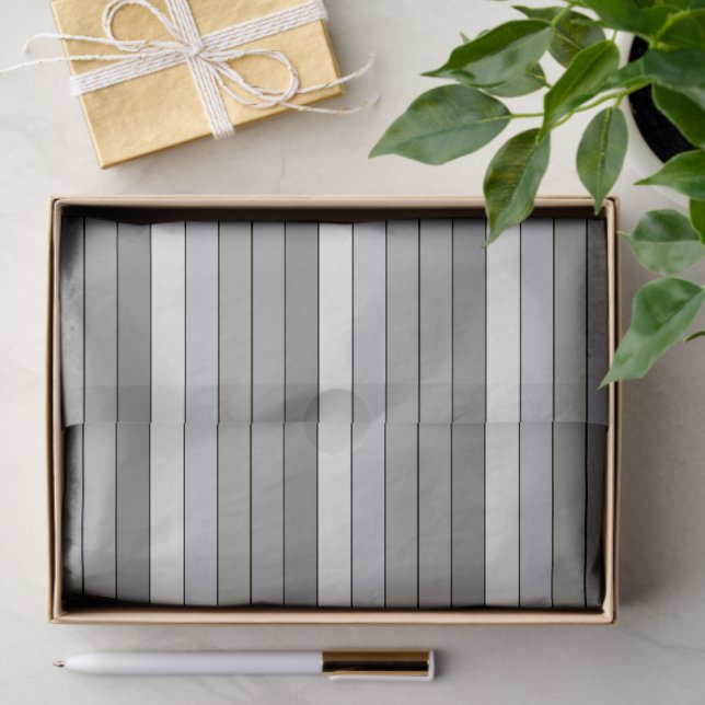 Gray Tones With Black Stripes On Watercolor Paper (Gift)