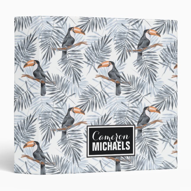 Gray Toucan | Add Your Name Binder (Front/Spine)