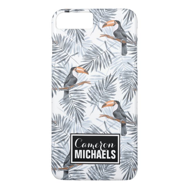 Gray Toucan | Add Your Name Case-Mate iPhone Case (Back)