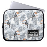 Gray Toucan | Add Your Name Laptop Sleeve