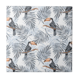 Gray Toucan Ceramic Tile