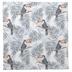 Gray Toucan Cloth Napkin