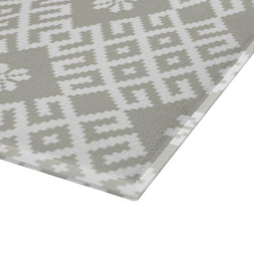 Gray Traditional Latvian Design Pattern Cutting Board