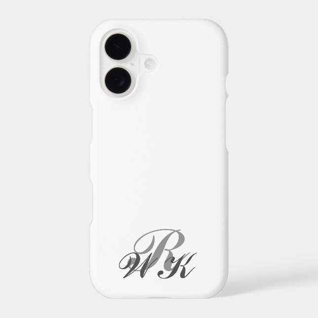 Gray & Transparent Monogram iPhone 7 Plus Case (Back)