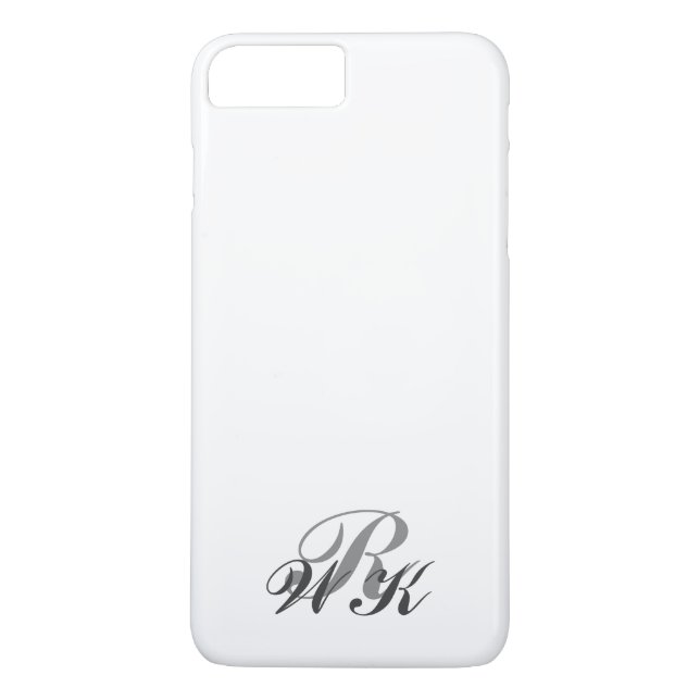 Gray & Transparent Monogram iPhone 7 Plus Case-Mate iPhone Case (Back)