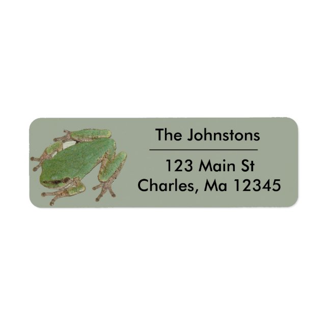 Gray Tree Frog Return Address Labels (Front)