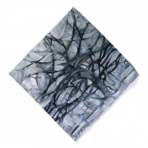 Gray Tree _ Piet Mondrian _ Abstract Art Bandana
