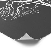 Gray Tree Silhouette Strength Inspirational Print (Corner)