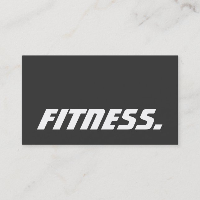 Gray Trendy Personal Trainer Fitness Business Card (Front)