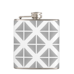 Gray Trendy Triangle Pattern Hip Flask