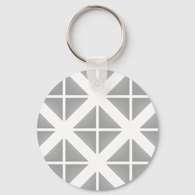 Gray Trendy Triangle Pattern Keychain (Front)