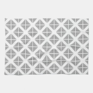 Gray Trendy Triangle Pattern Kitchen Towel