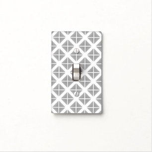 Gray Trendy Triangle Pattern Light Switch Cover