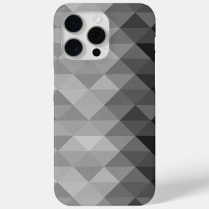 Gray triangle geometric squares pattern iPhone 15 pro max case