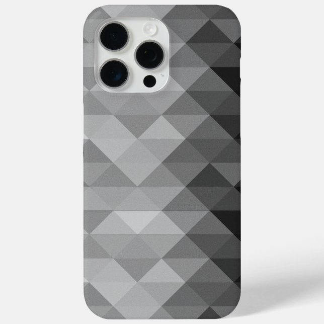 Gray triangle geometric squares pattern Case-Mate iPhone case (Back)