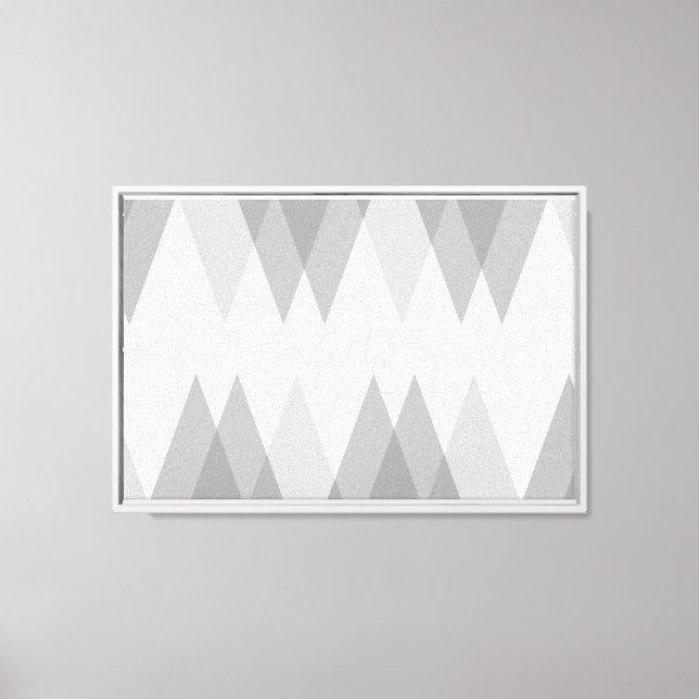 Gray triangles canvas print (Front)