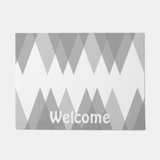 Gray triangles doormat (Front)