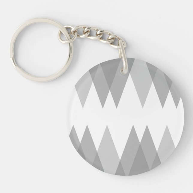 Gray triangles keychain (Front)