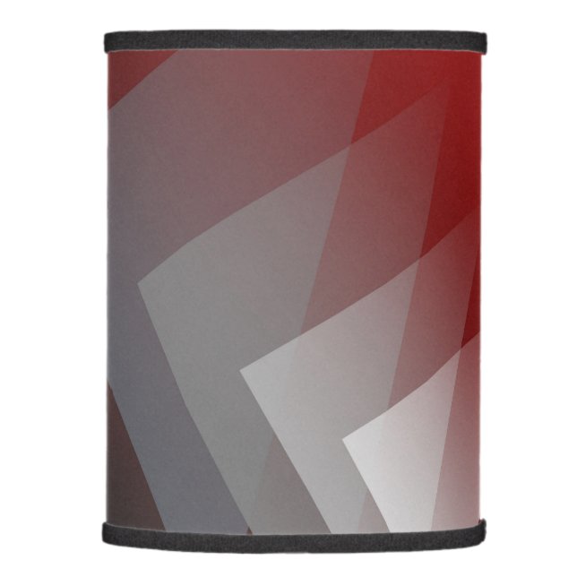 Gray triangles on teal burgundy lamp shade (Right)