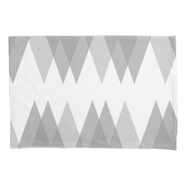 Gray triangles pillow case (Front)