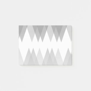 Gray triangles post-it notes