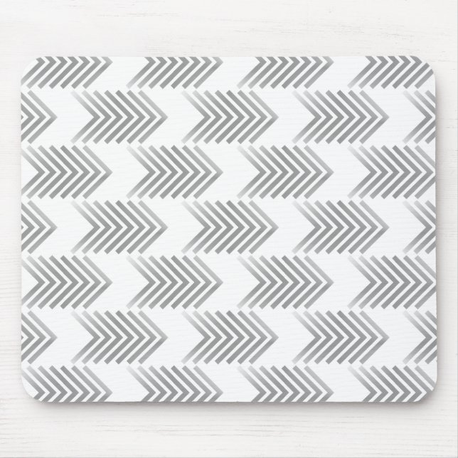 Gray Tribal Arrow Pattern Mouse Pad (Front)