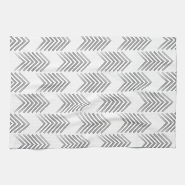 Gray Tribal Arrow Pattern Towel (Horizontal)
