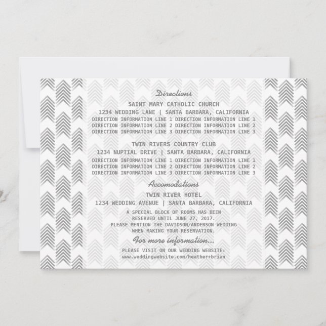 Gray Tribal Arrows Information Card (Front)