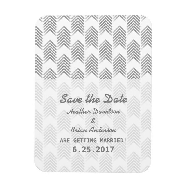 Gray Tribal Arrows Save the Date Flexi Magnet (Vertical)