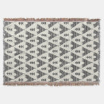 Gray Tribal Teepees Throw Blanket at Zazzle