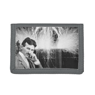 Gray Trifold Nikola Tesla Wallet